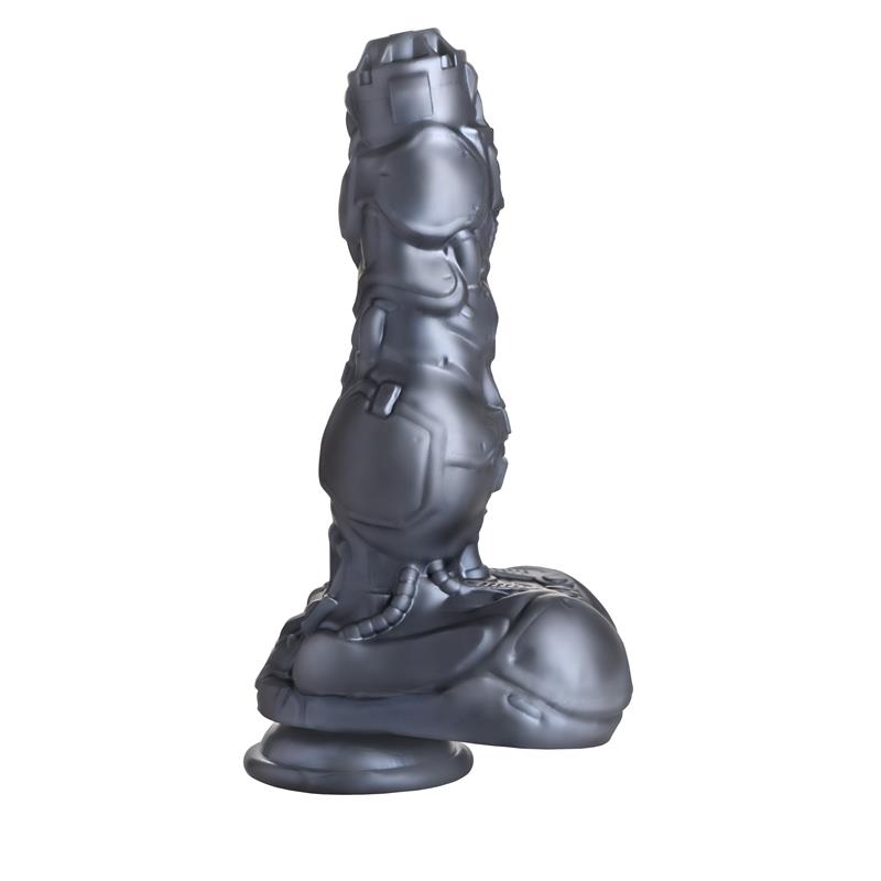 Cyborg Cock Thrusting and Vibrating Metal Dildo