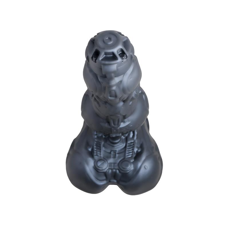 Cyborg Cock Thrusting and Vibrating Metal Dildo