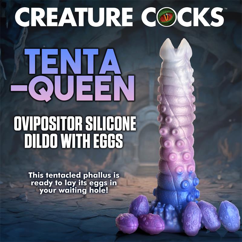 Tenta-Queen Ovipositor Dildo with 6 Eggs