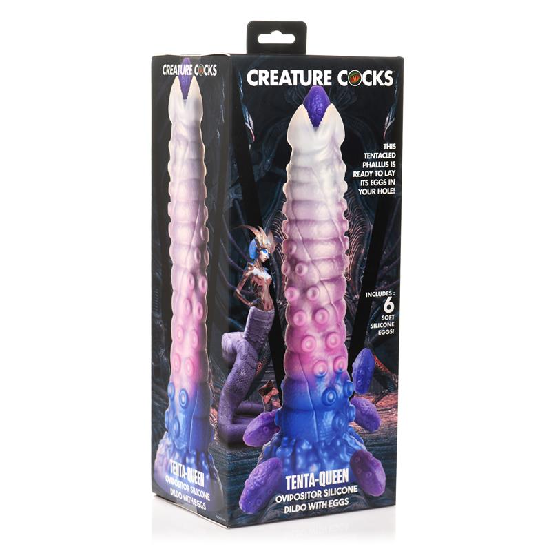 Tenta-Queen Ovipositor Dildo with 6 Eggs