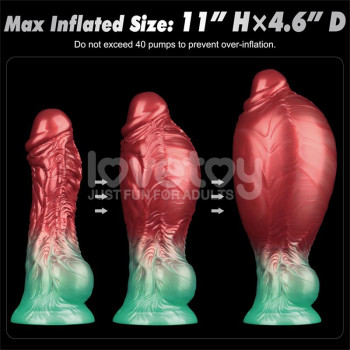 Dual Density Silicone Inflatable Dildo 8