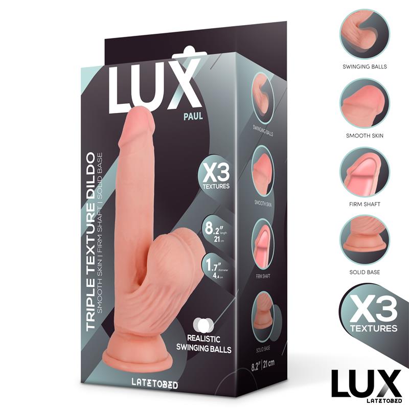 Paul Triple Density Dildo with Swinging Balls 8.2