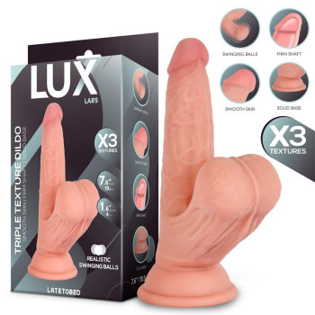 Lars Triple Density Dildo with Swinging Balls 7.6