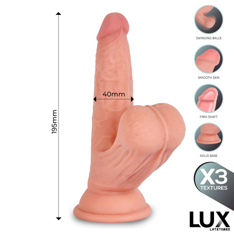 Lars Triple Density Dildo with Swinging Balls 7.6