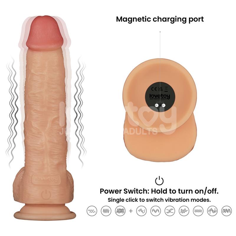 Power Basics Dildo with Vibration 9.5