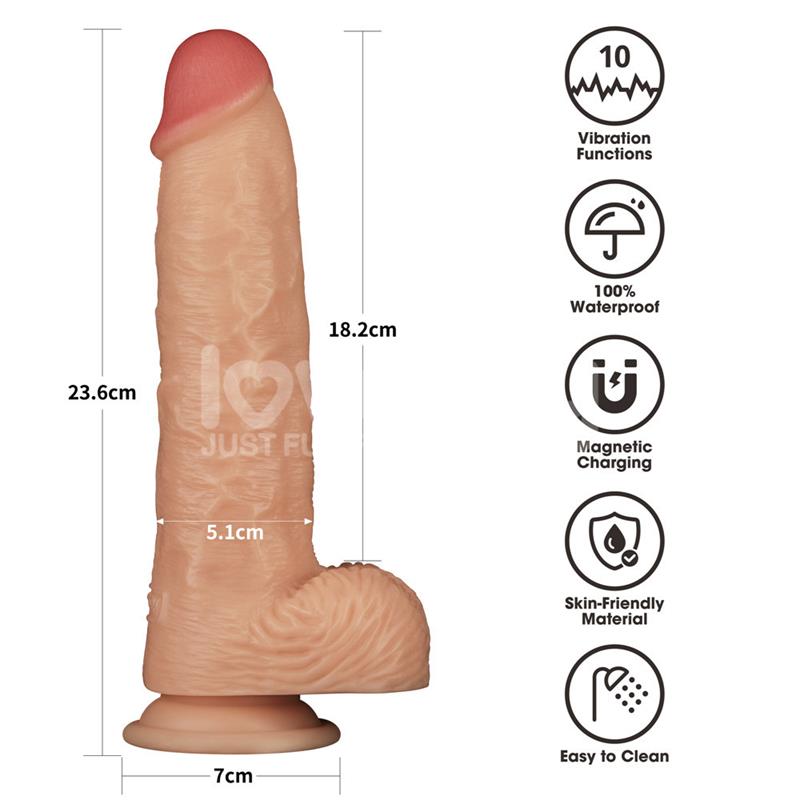 Power Basics Dildo with Vibration 9.5