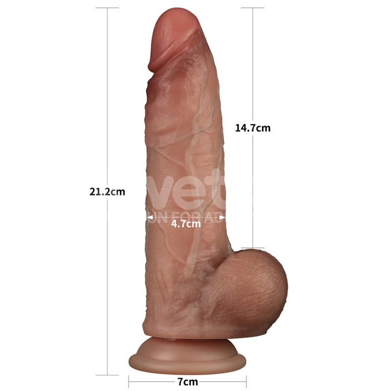 Sliding Pro Dildo Sliding Skin Dual Layer 8.5