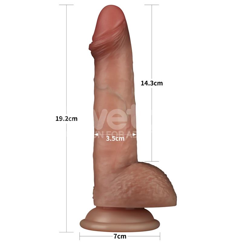 Sliding Pro Dildo Sliding Skin Dual Layer 7.5