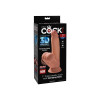 Triple Density Dildo with Swinging Balls 7 Caramel