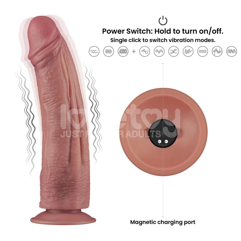 Dual Density Dildo with Vibration 10,5