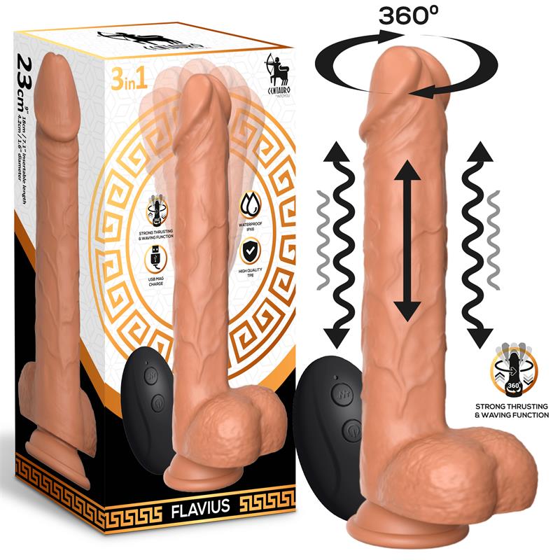 Flavius Dildo with Thrusting, 360? Waving and Vibration 9- 23 cm