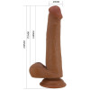Tallen Dildo wirh Retractil-Sliding Skin Tan 22 cm