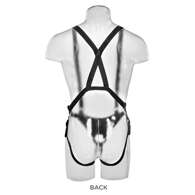 Two Cocks One Hole Hollow Strap-on Suspender 11 - Flesh