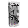 Two Cocks One Hole Hollow Strap-on Suspender 11 - Black