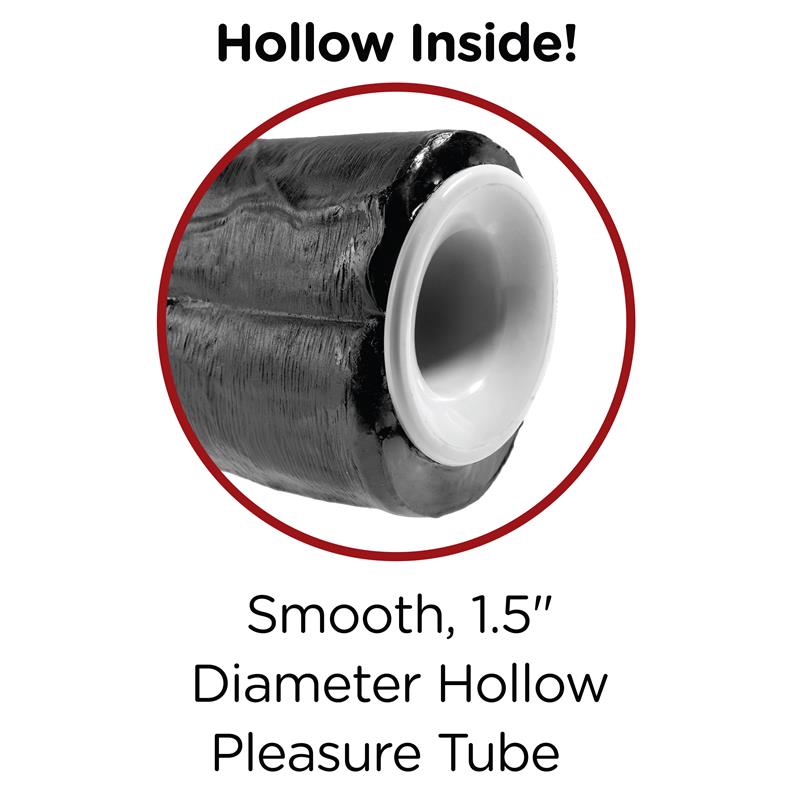 Two Cocks One Hole Hollow Strap-on Suspender 11 - Black