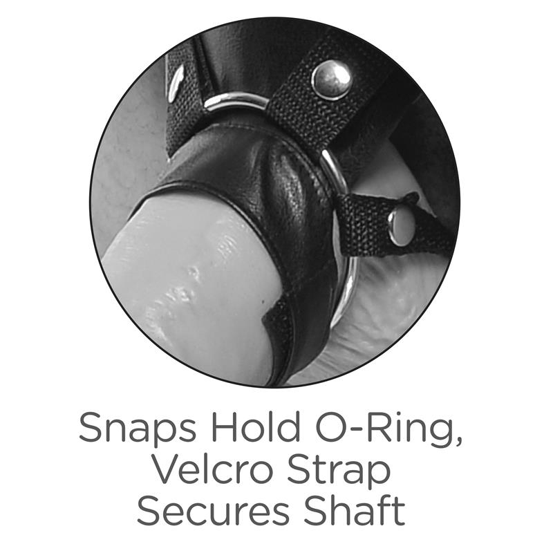 Two Cocks One Hole Hollow Strap-on Suspender 11 - Black