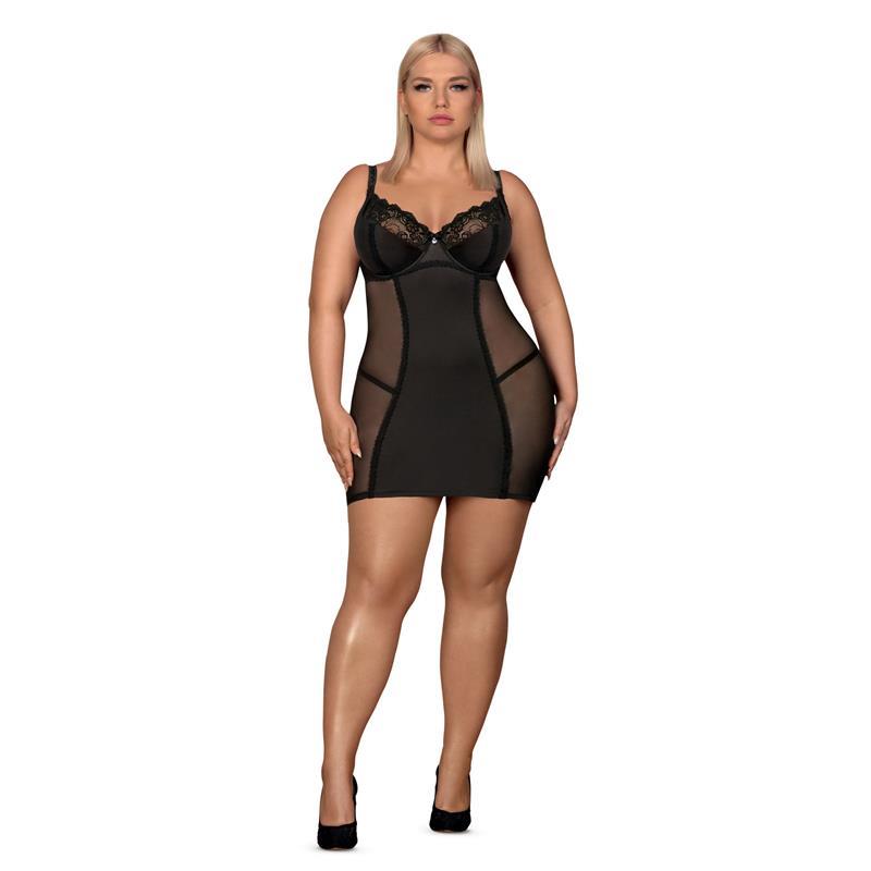 Amallie Teddy With Sexy Thong - Black L/XL