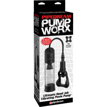 Pump Worx Ultimate Head Job Vibrating Penis Pump Black