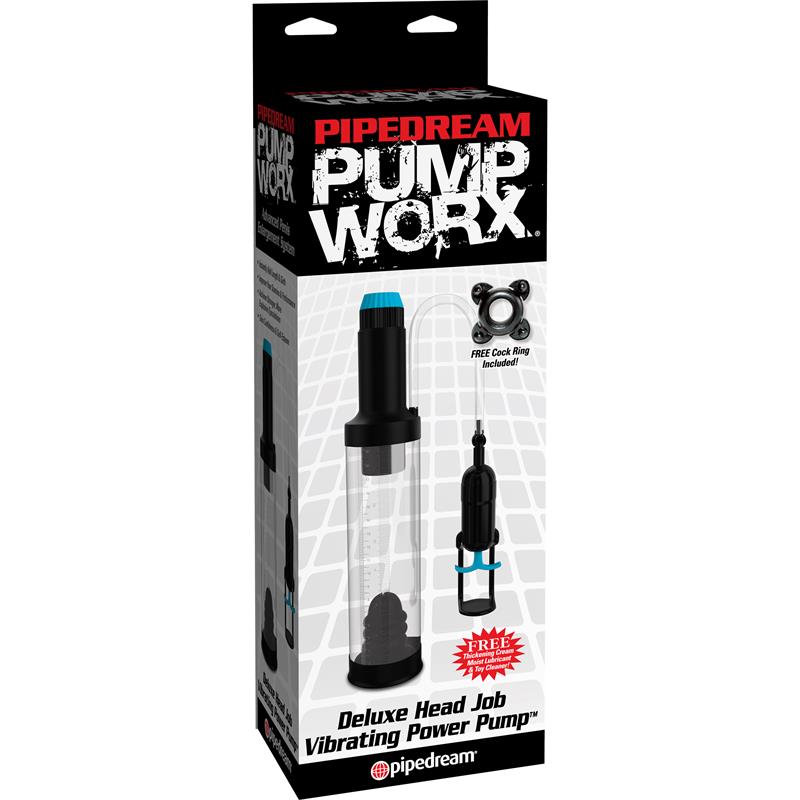 Pump Worx Deluxe Head Job Vibrating Pump Black