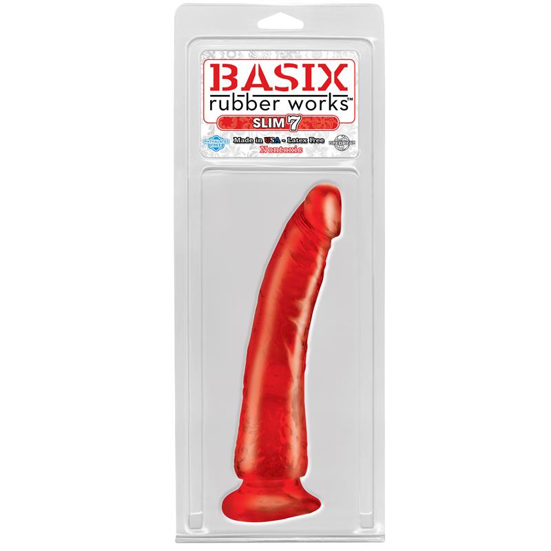 Dildo Slim 17,78 cm Red