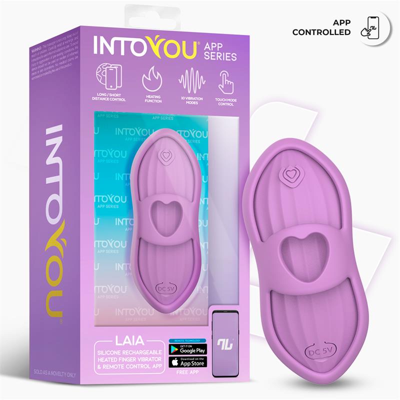 Laia Heated Finger Vibrator with App Lavender