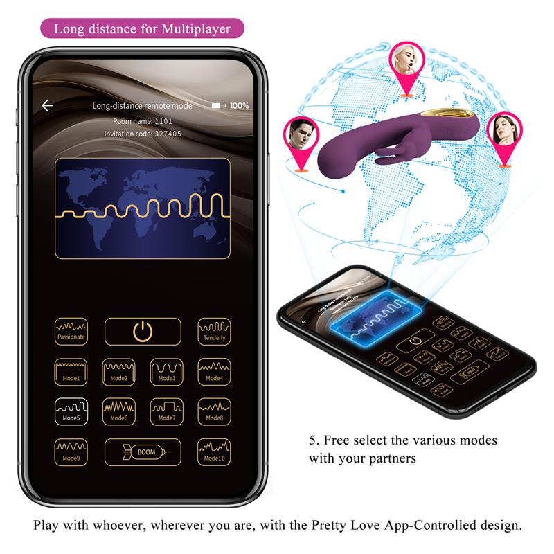 Liam G-Spot Vibrator Silicone with App Purple