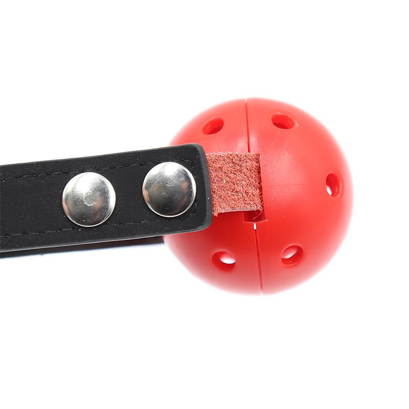 Ball Gag Breathable Black/Red