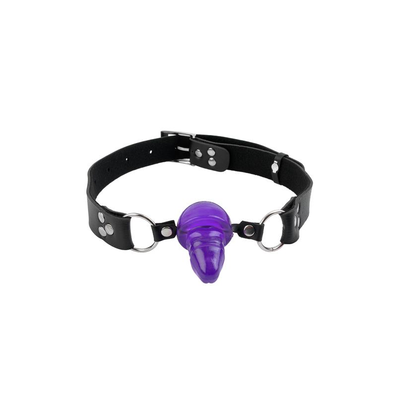 Penis Shaped Ball Gag Purple
