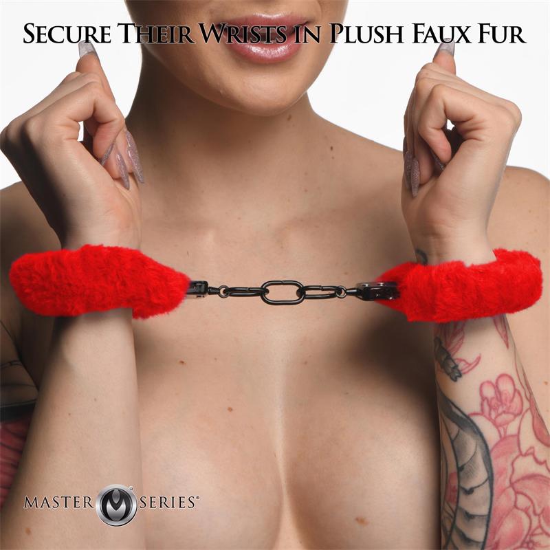 Furry Handcuffs Red