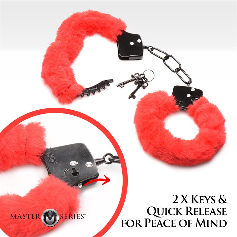 Furry Handcuffs Red