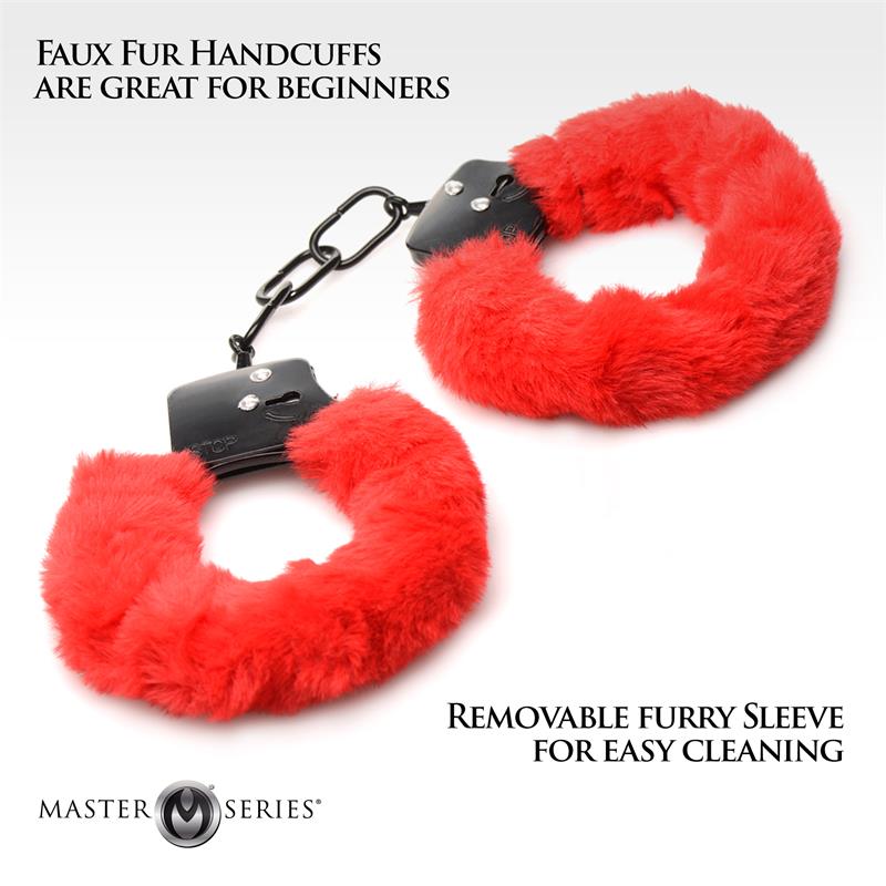 Furry Handcuffs Red