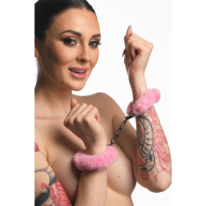 Furry Handcuffs Pink