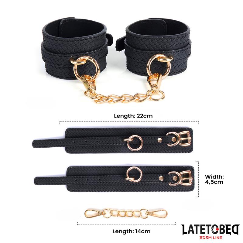 Weaving patterns wrist cuff Golden Chain