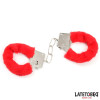 Furry Locking Cuff Red
