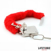 Furry Locking Cuff Red