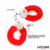 Furry Locking Cuff Red