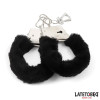 Furry Metal Cuff Black