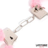Furry Metal Cuff Pink