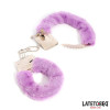 Furry Metal Cuff Purple