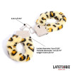 Furry Metal Cuff Animal Print Leopard