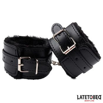 Furry Wrist Cuff Black
