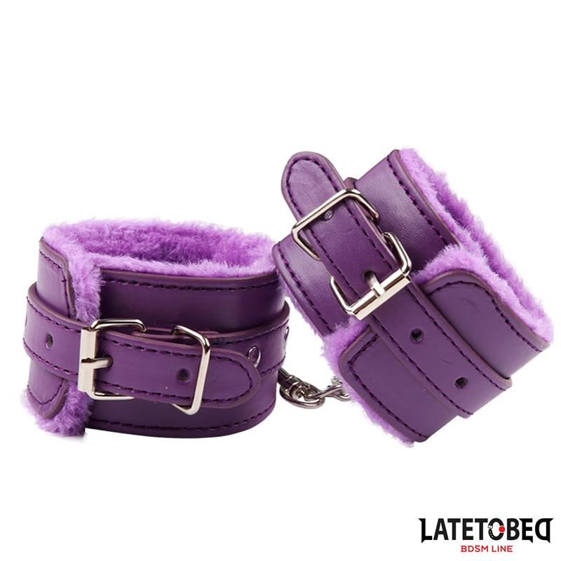 Furry Wrist Cuff Purple
