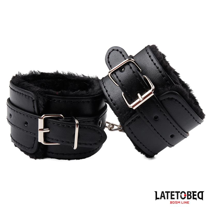 Furry Ankle Cuff Black