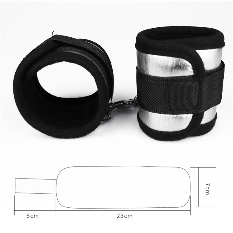 Velcro Handcuffs  Black and Silver