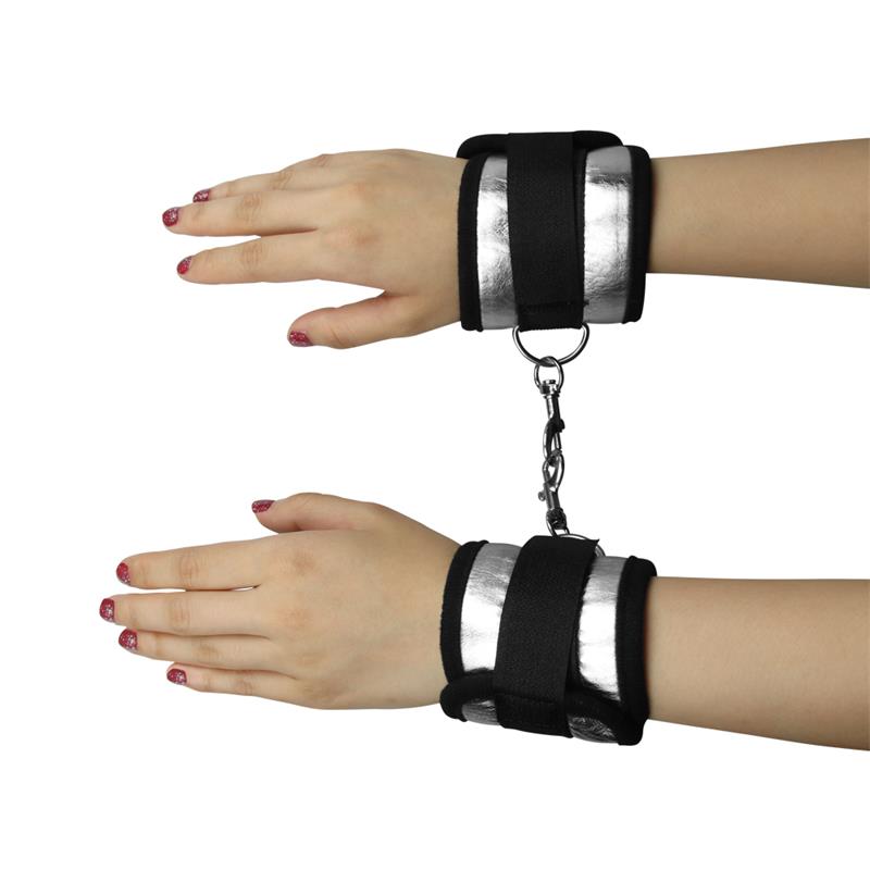 Velcro Handcuffs  Black and Silver