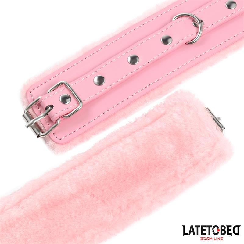 Premium Fur Lined Handcuffs Pink