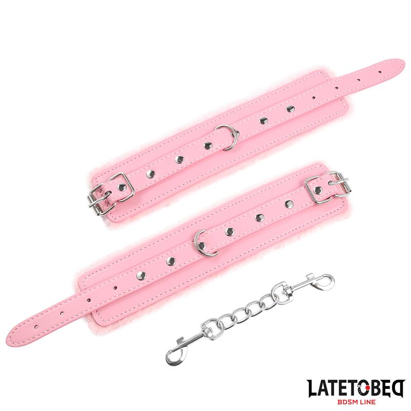 Premium Fur Lined Handcuffs Pink