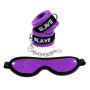 Handcuffs and Eyemask Purple