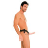 Unisex Strap-On with Vibrating Hollow Dildo