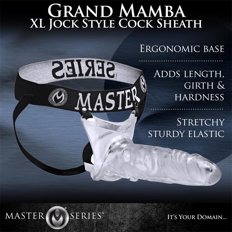 Grand Mamba XL Jockstrap with Hollow Transparent Dildo